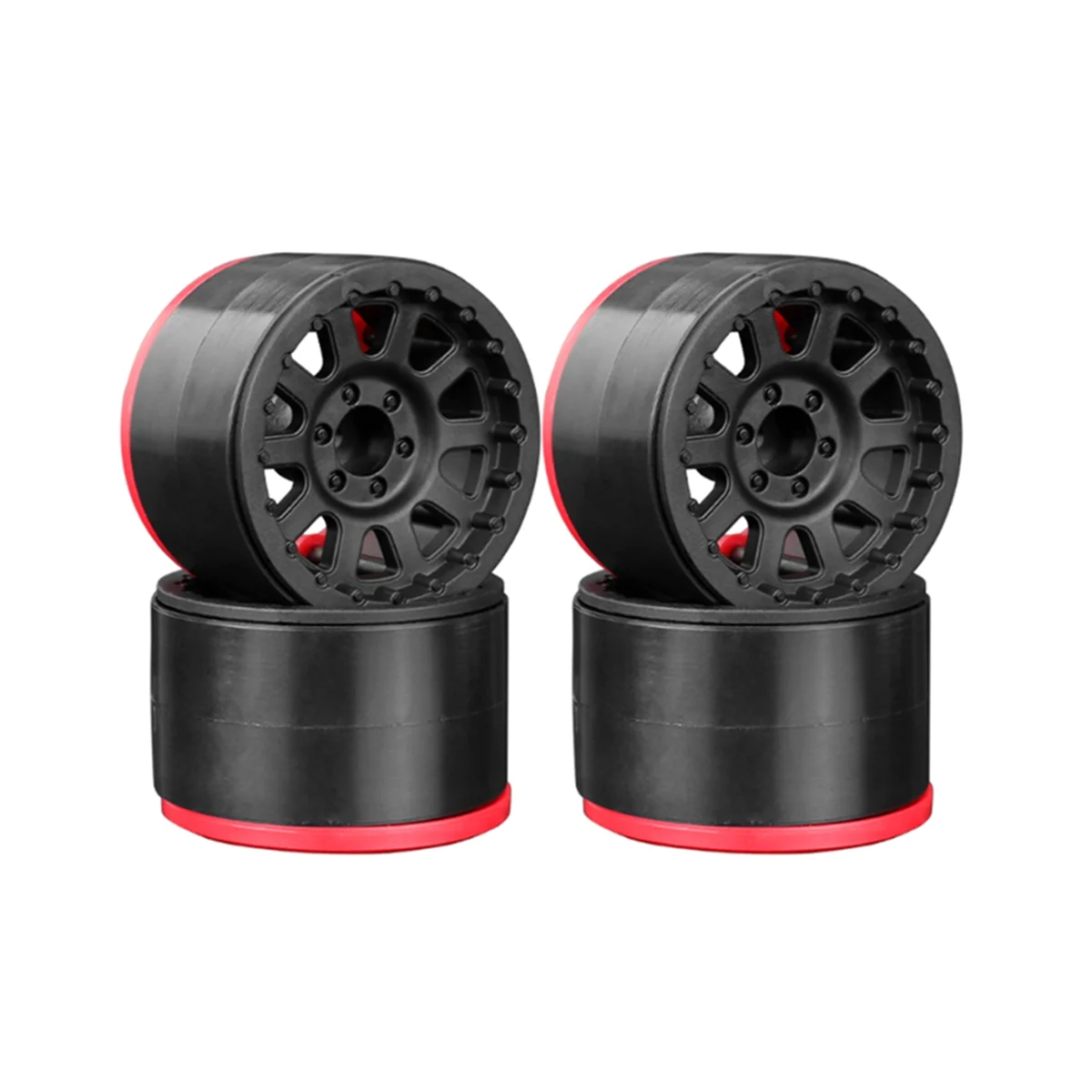 4PCS Nylon 2.2Inch Beadlock Wheel Rim Wheel Hub for 1/10 RC Crawler Car Axial SCX10 Wraith RR10 Capra TRX4