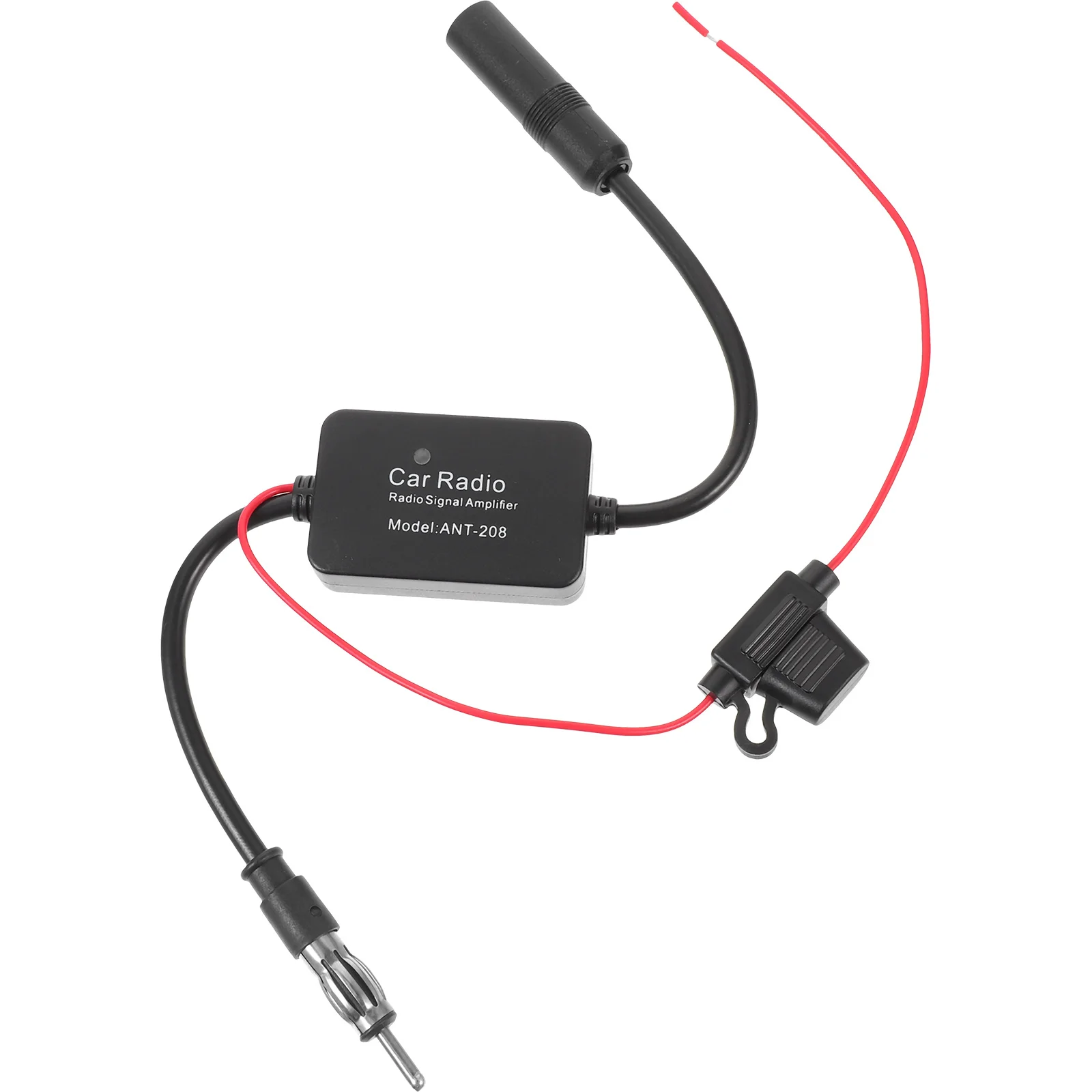 

1Set Fm Antenna Booster Signal Amplifier Car Radio Amp High Durability Zinc Alloy ABS Rubber Material 12V Universal Digital Easy