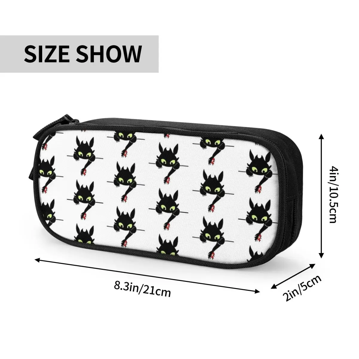 Toothless Pencil Cases Large Capacity Pen Bags Pen Box Pencil Pouch For Boys Girls Students Stationery School Office