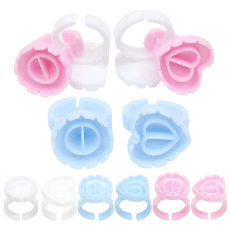 Atacado 100 pçs/saco descartável cílios titular anel recipiente cola pigmento tatuagem extensão copo lash ferramentas fornecedor