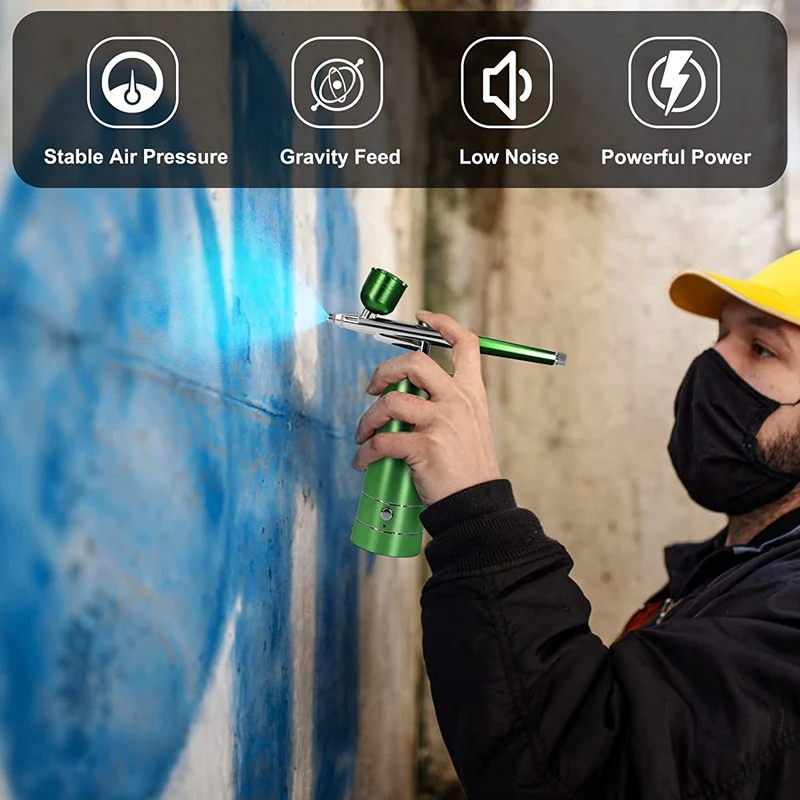 Автоматический ручной распылитель с воздушной щеткой и наконечником 0,3 мм, портативные воздушные щетки для рисования, татуировок, дизайна ногтей, окраски моделей