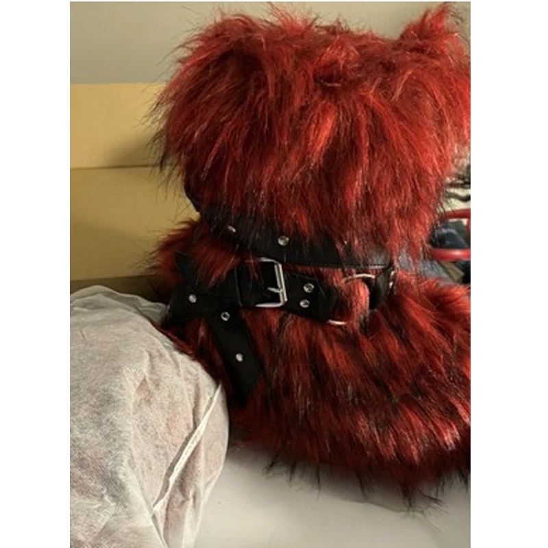 

Red Fur Thick-Soled Cross-Buckles Warm Boots Woman Winter 2026 Black Slip-On Round Toe Flat Bottom Ankle Boots Fashion Shoes