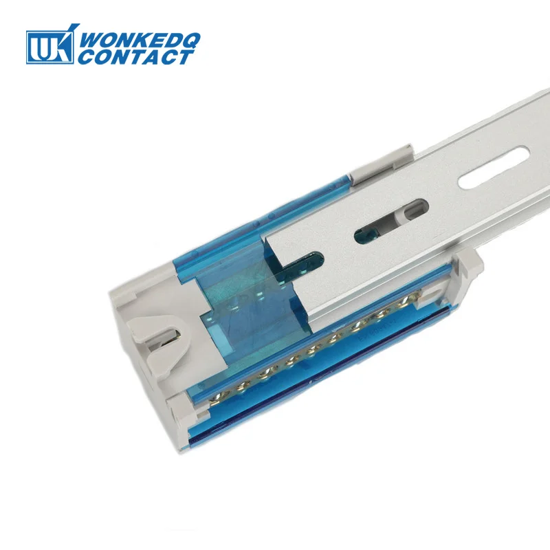 Din Rail Terminal Block WKH-207/211/215/407/411/415 Modular Distribution Block Screw Universal Electric Wire Power Junction Box