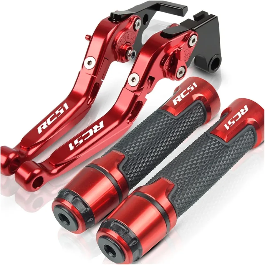 

Adjustable Folding Extendable Motorcycle CNC Accessories with Logo Brake Clutch Levers Handlebar Hand Grips Ends for Honda RC51