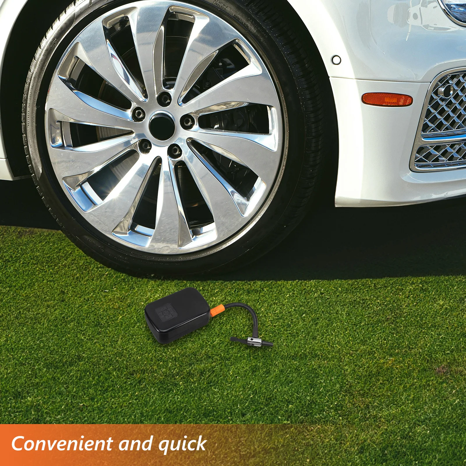 منفاخ إطارات السيارة المحمول القابل لإعادة الشحن مضخة ضاغط الهواء للدراجات النارية أداة السفر اللاسلكية #1