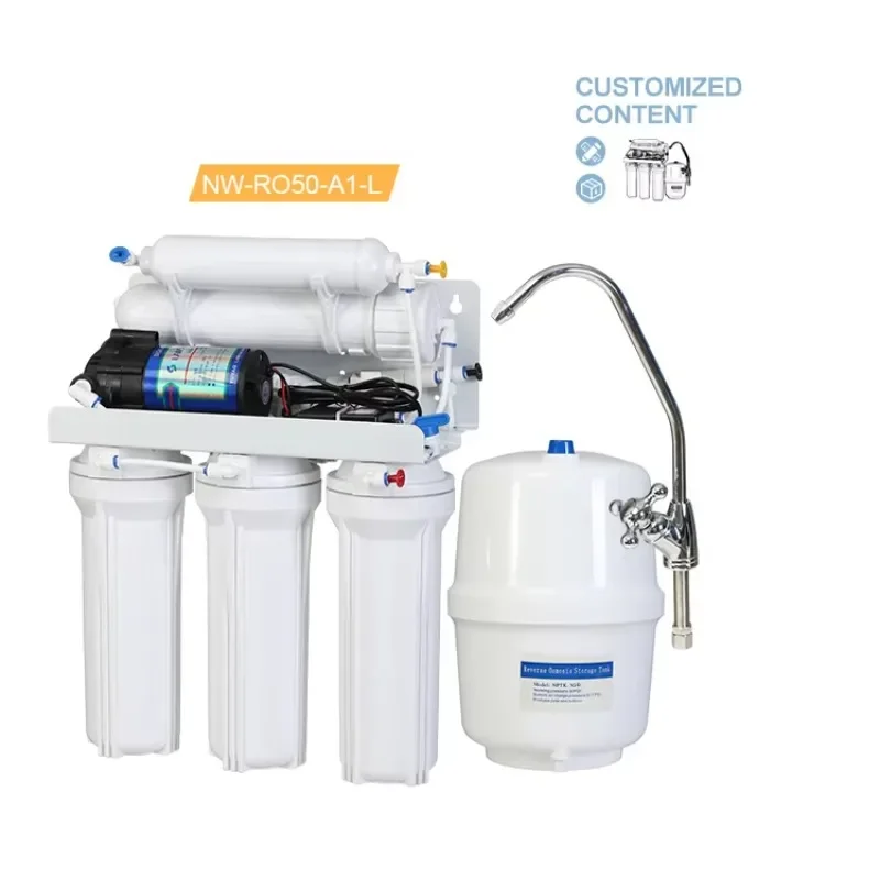 Performance purificateur deau Reverse Osmosis System 5-8 stages RO System With Pump With Manual-flush