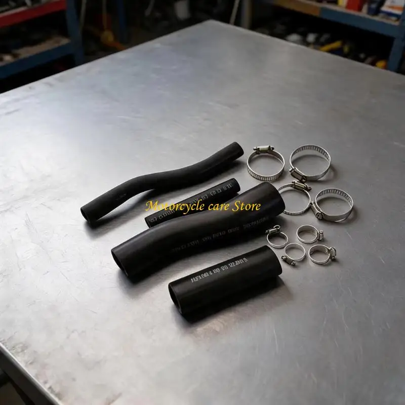 U75F Filler Hose Repair 9022042 for 2012-2018 Sail LOVA 1.2L Models, Black Curved Hose Sections with Multiple Clamps for