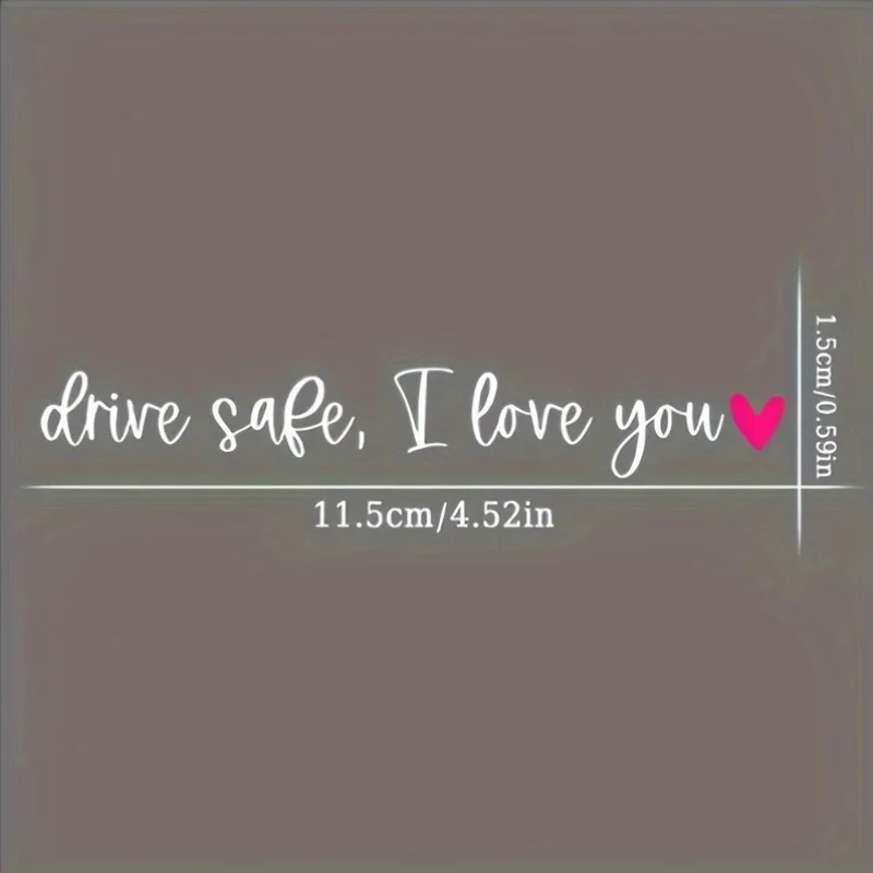 Drive Safe Love You Sticker 1PC Car Mirror Vinyl Decal Safety Reminder Waterproof Auto Decor