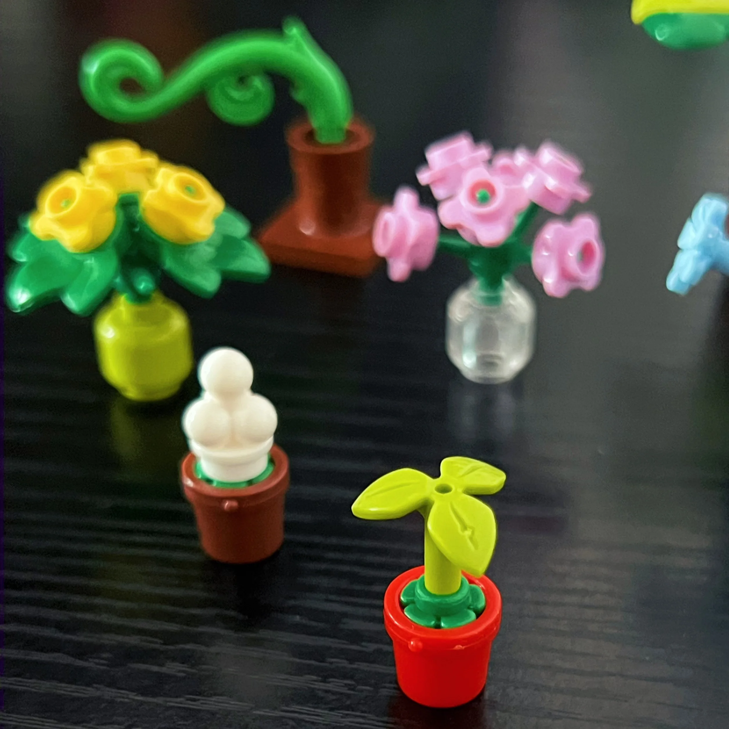 MOC Kleine Topfpflanzen Bausteine Spielzeug Kreative Blume Pädagogisches Spielzeug für Kinder Geburtstag Geschenke DIY Spielzeug Ziegel
