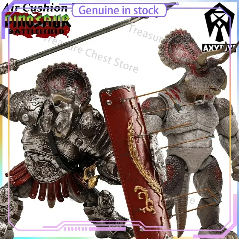 AXYTOYS Dinosaur Battlefield Series Nasutoceratops Action Figure Model Toy with Grass Eating Empire Camp Theme AXY-011