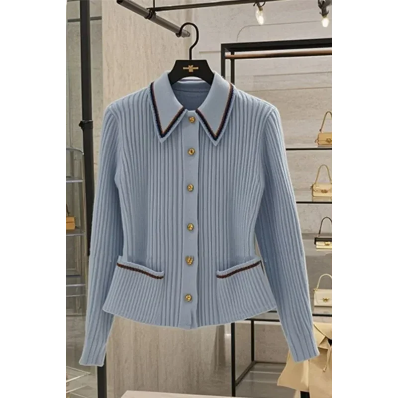 

Модный топ для женщин, новая уникальная французская вязаная куртка