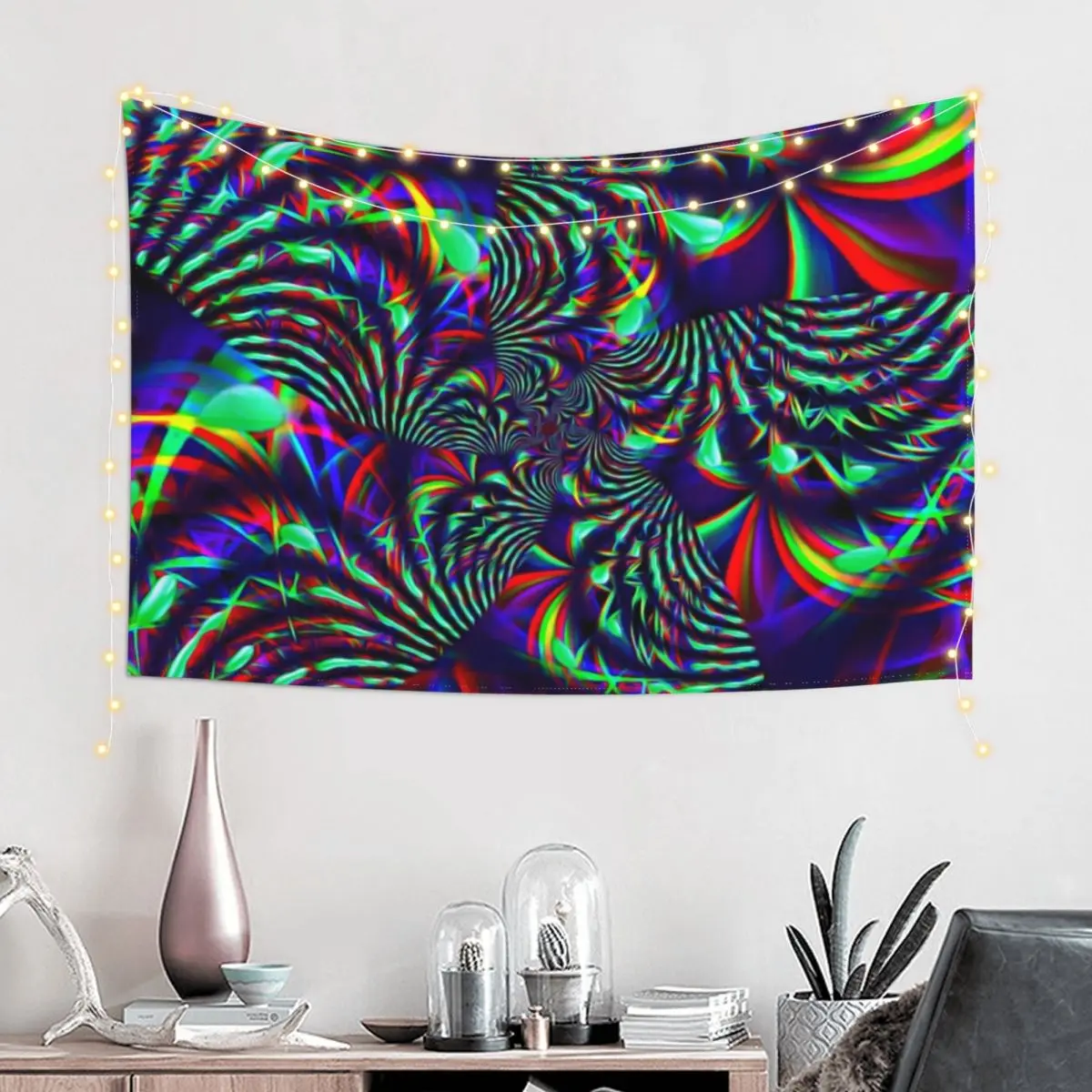 Slime Burst Fractal Tapestry Hanging Wall Room Decorating Aesthetic Tapestry