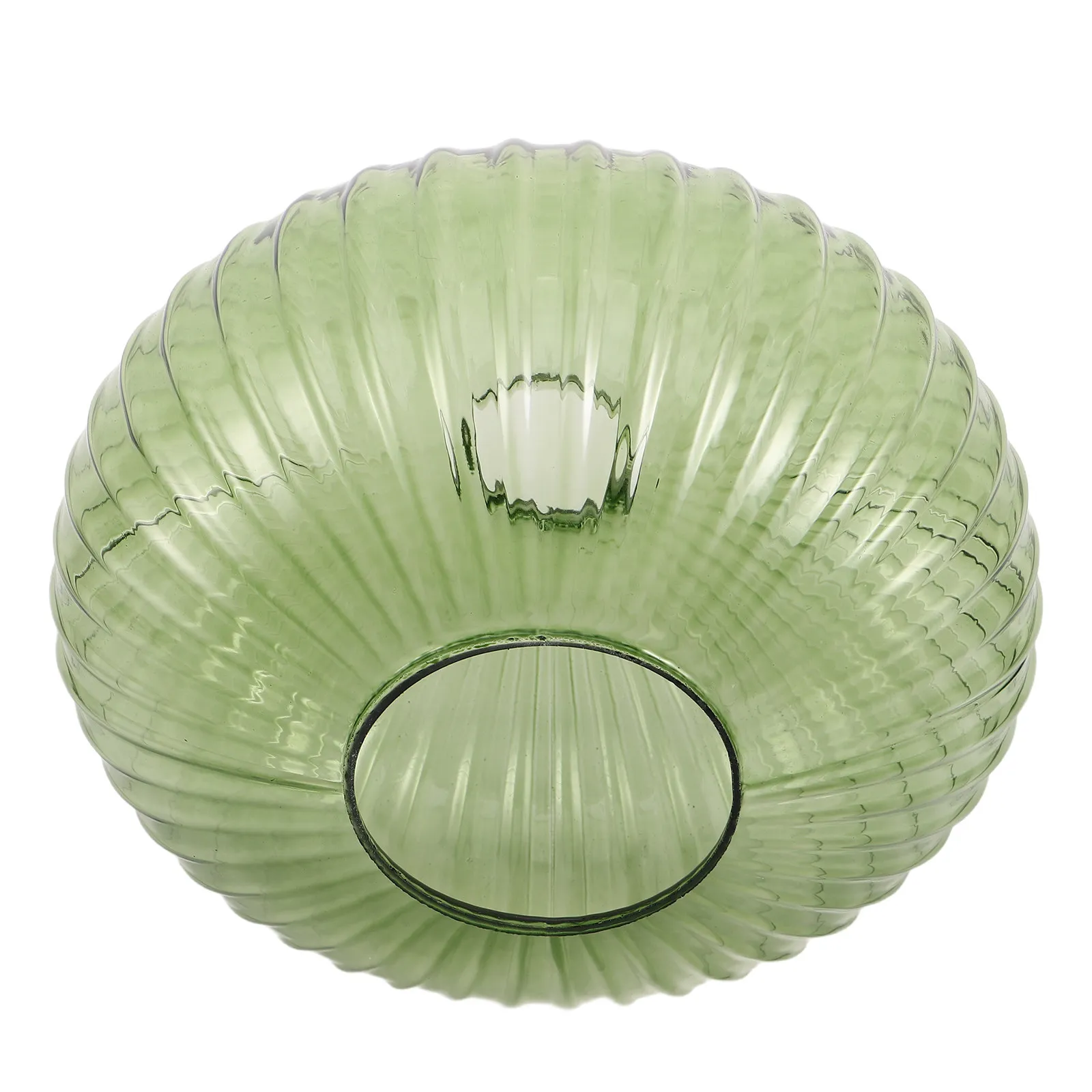 Glass Oval Vintage Lampshade Green Table Lamp Shade 24Cm Diameter 4.2cm Fitting Oval Glass Lamp Cover Replacement for Desk Light