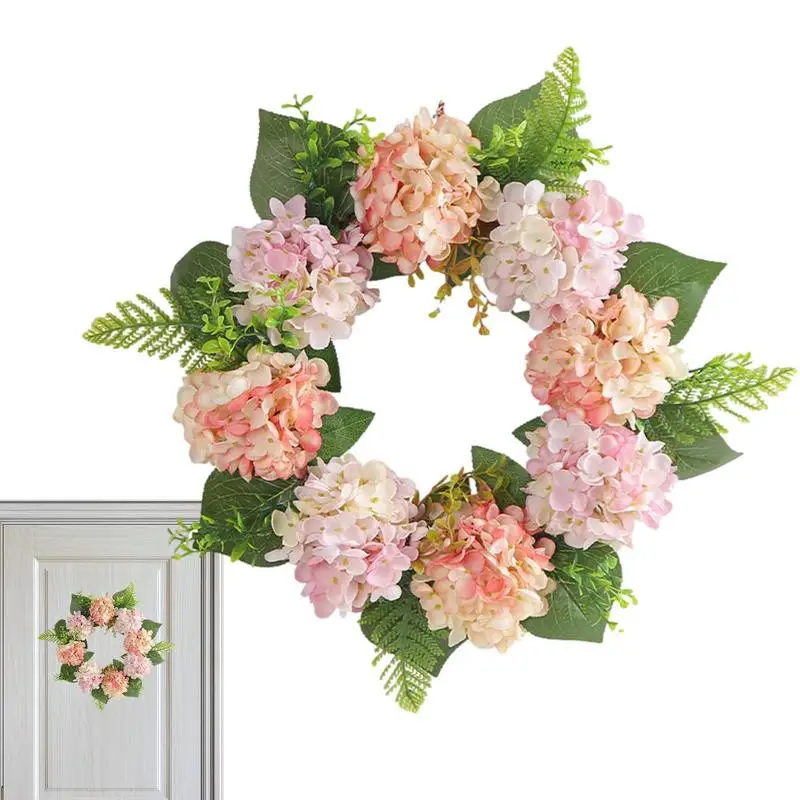 

Artificial Spring Summer Wreaths For Farmhouse Home Wedding Party Decoration Festive Dead Branch Hydrangea Garland Door Decor