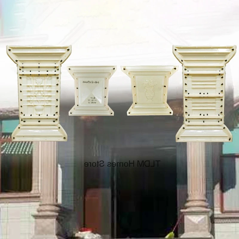 Corner Column Pier Gate Roman Column Foot Base Chinese Square Pier Mold Cement Balcony Railing Building Mold