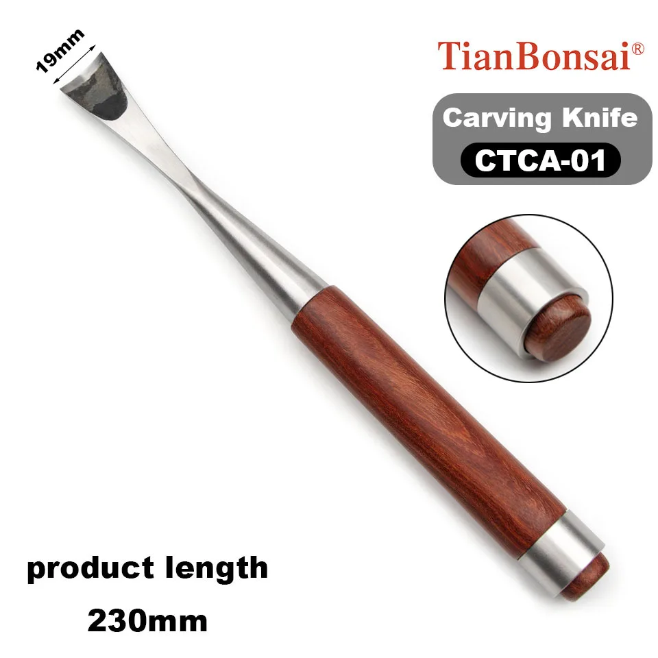 Bonsai Carving Tools 8-PCS Set Bonsai Tool Set CTC-8S （Stainless Steel End Ring）