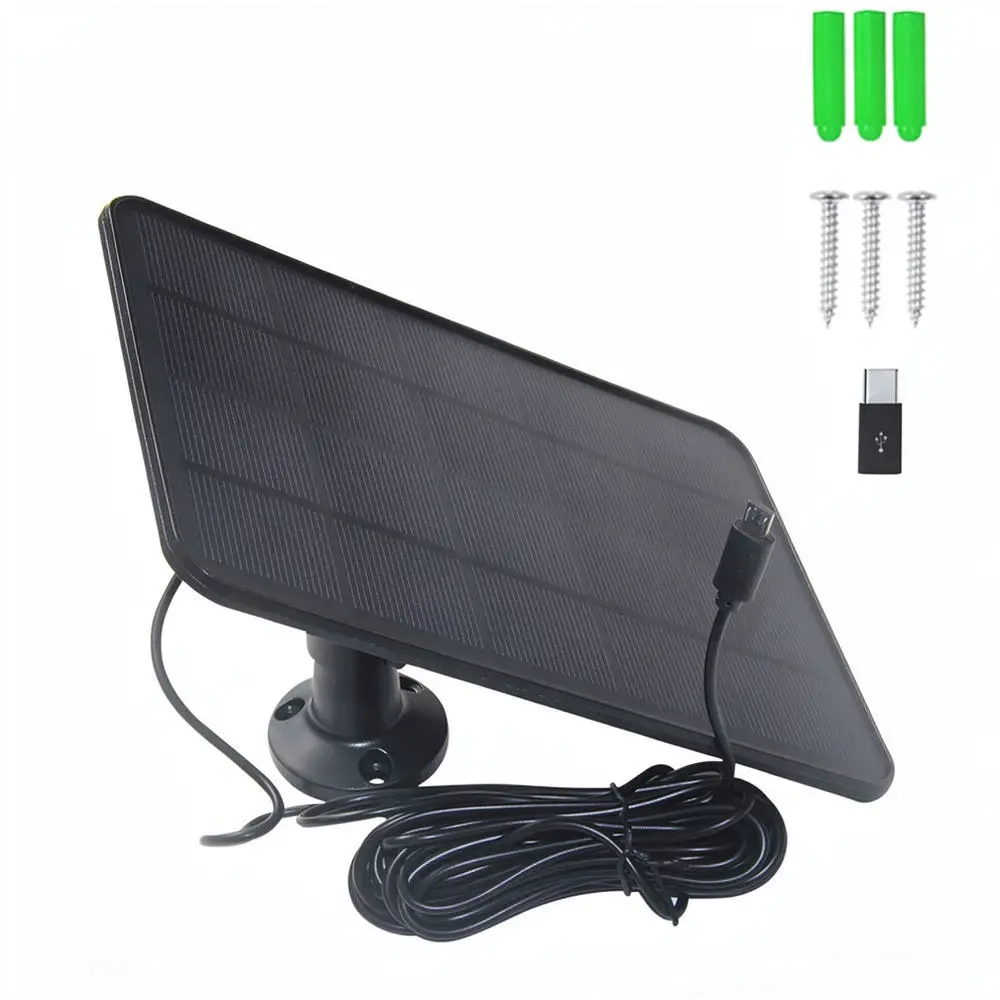 Waterproof Solar Panel Charger For Outdoor Wireless Camera Surveillance Power Supply Energy Solution