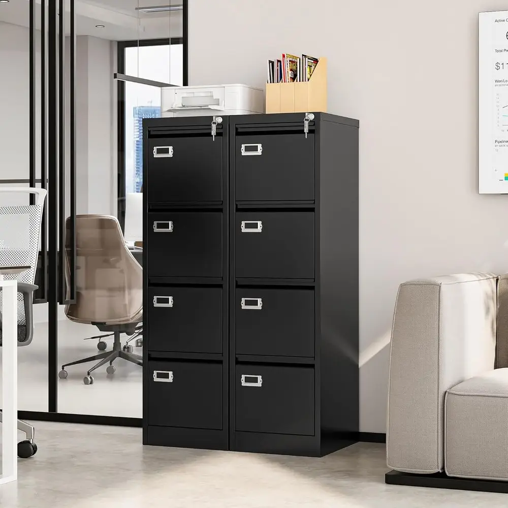 Metal Lockable Filing Cabinet for Home or Office, Holds Letter/Legal/A4 Files