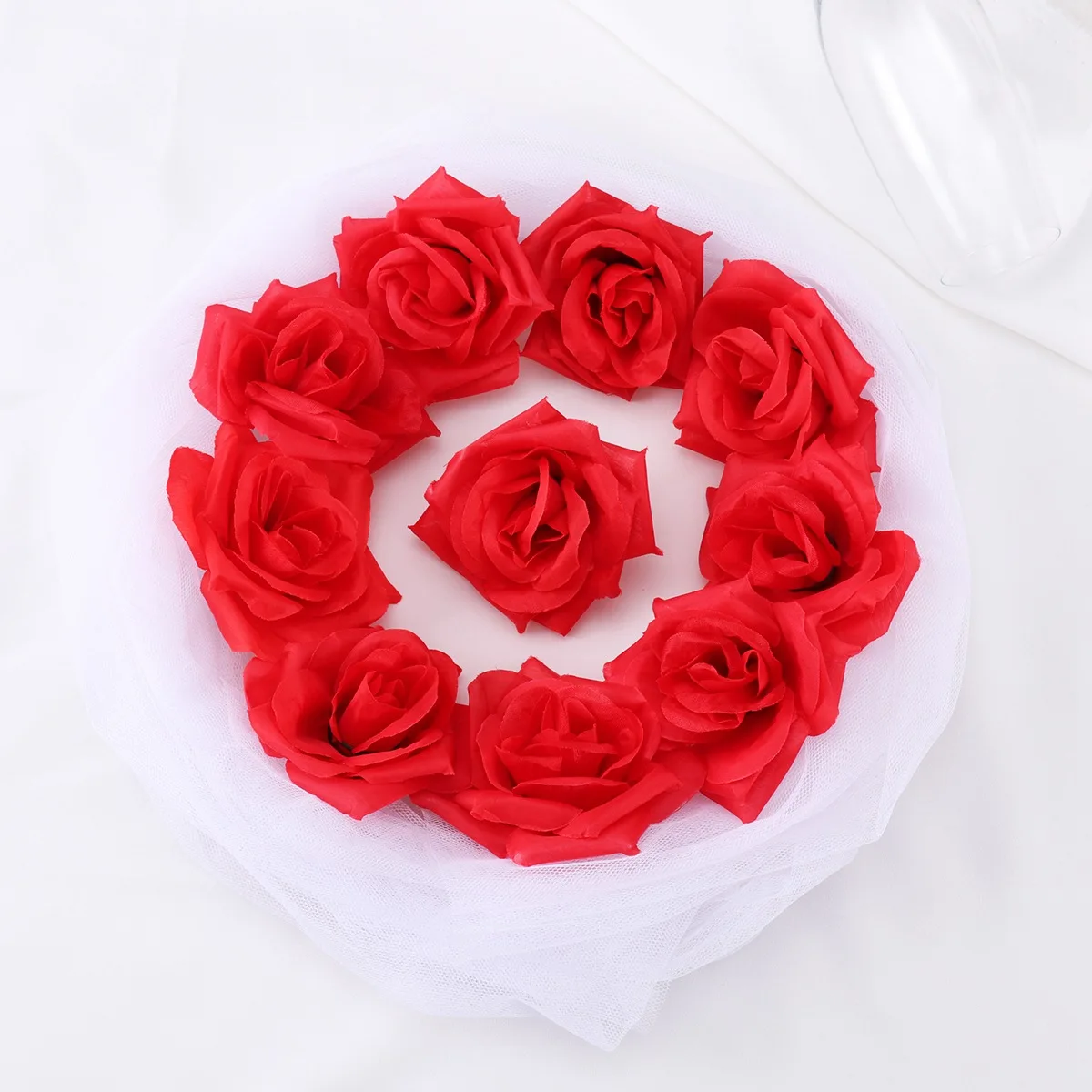

60Pcs Artificial Pink Rose Heads Silk Lifelike Wedding Toss Table Decor Reception Event Floral Accessories Reusable