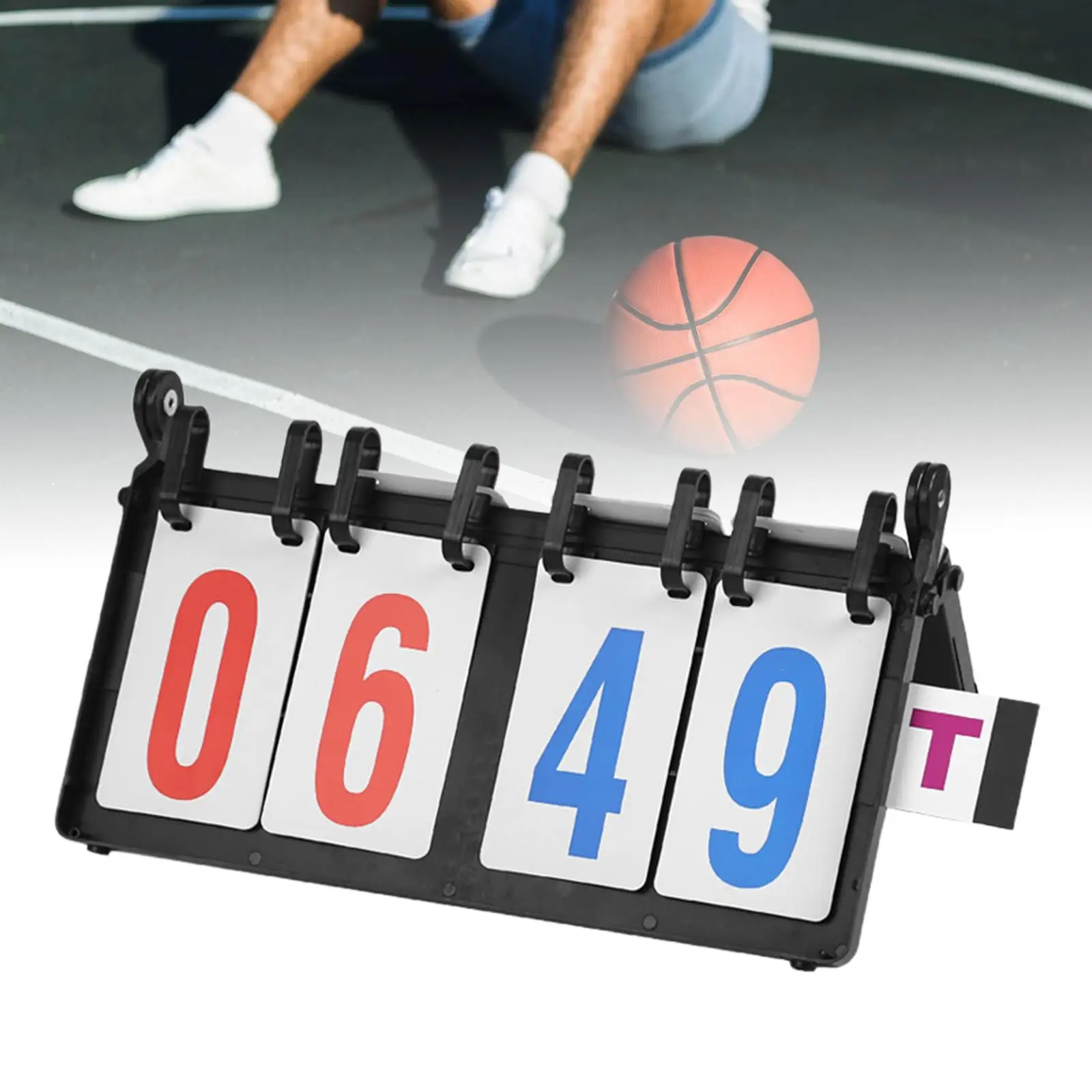 

Tabletop Scoreboard Score Keeper Player Portable Sports Scoreboard for Indoor Outdoor Sports Volleyball Tennis Soccer Team Games