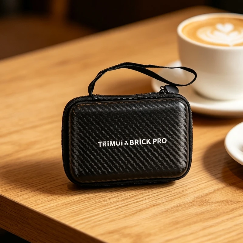 Textured Outer Handheld for Trimui Brick, Firm Travel Holder with Hand Strap, Device Room and Cover Allowance for Daily Storage