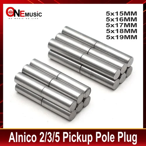24 Uds imán Humbucker Alnico 5/3/2 pastilla de guitarra eléctrica Polepiece Slug Alnico Pole Slug Rods 5*15/16/17/18/25MM