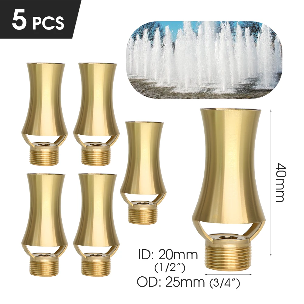 Muciakie 15 Soorten Fonteinsproeiers Messing Sprinklers Tuin Vijver Draaiende Koperen Nozzles Hoofd Voor Outdoor Park Water Ornamenten