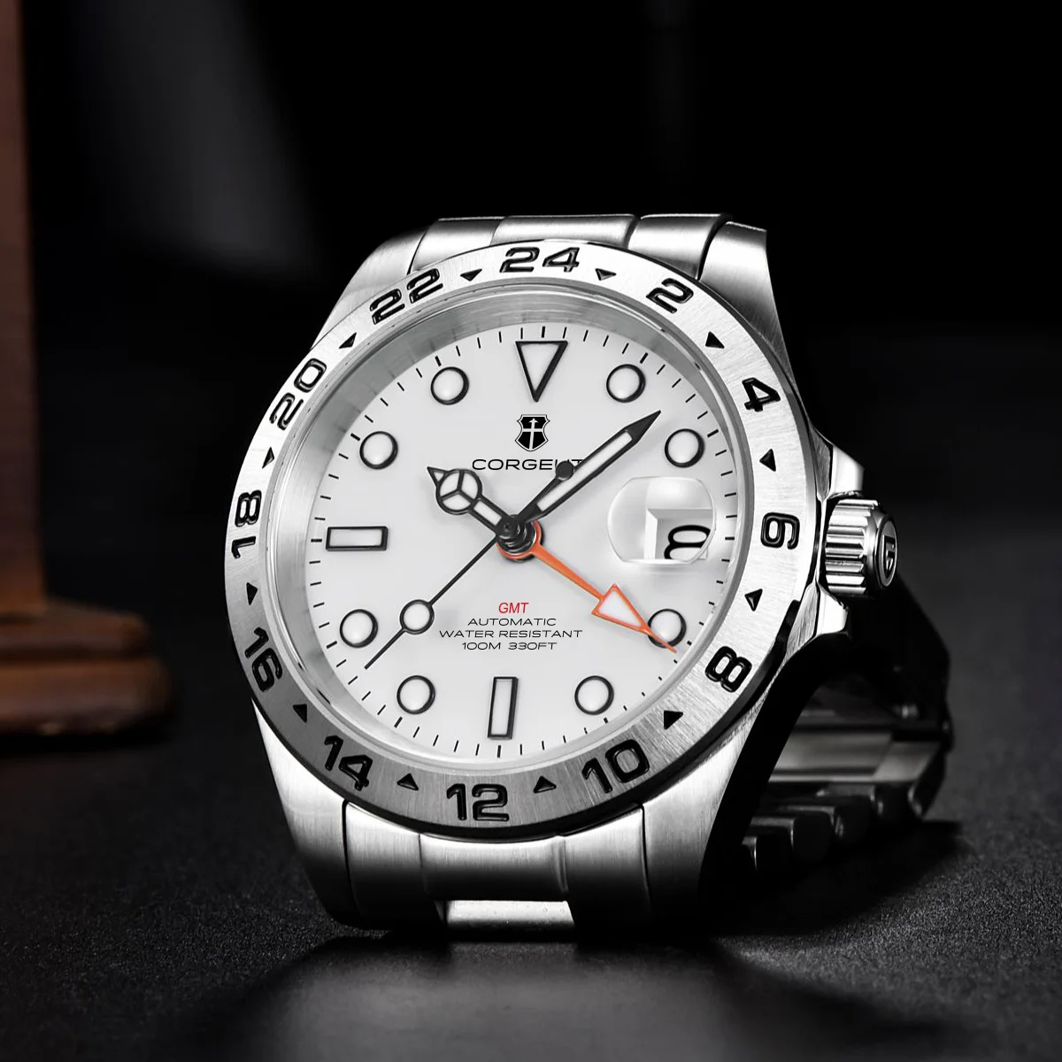 CORGEUT NH34A Automatic Mechanical Wristwatches 10ATM Waterproof 39mm GMT Function NH34 GMT Lume Mens Watch Dress Man Reloj