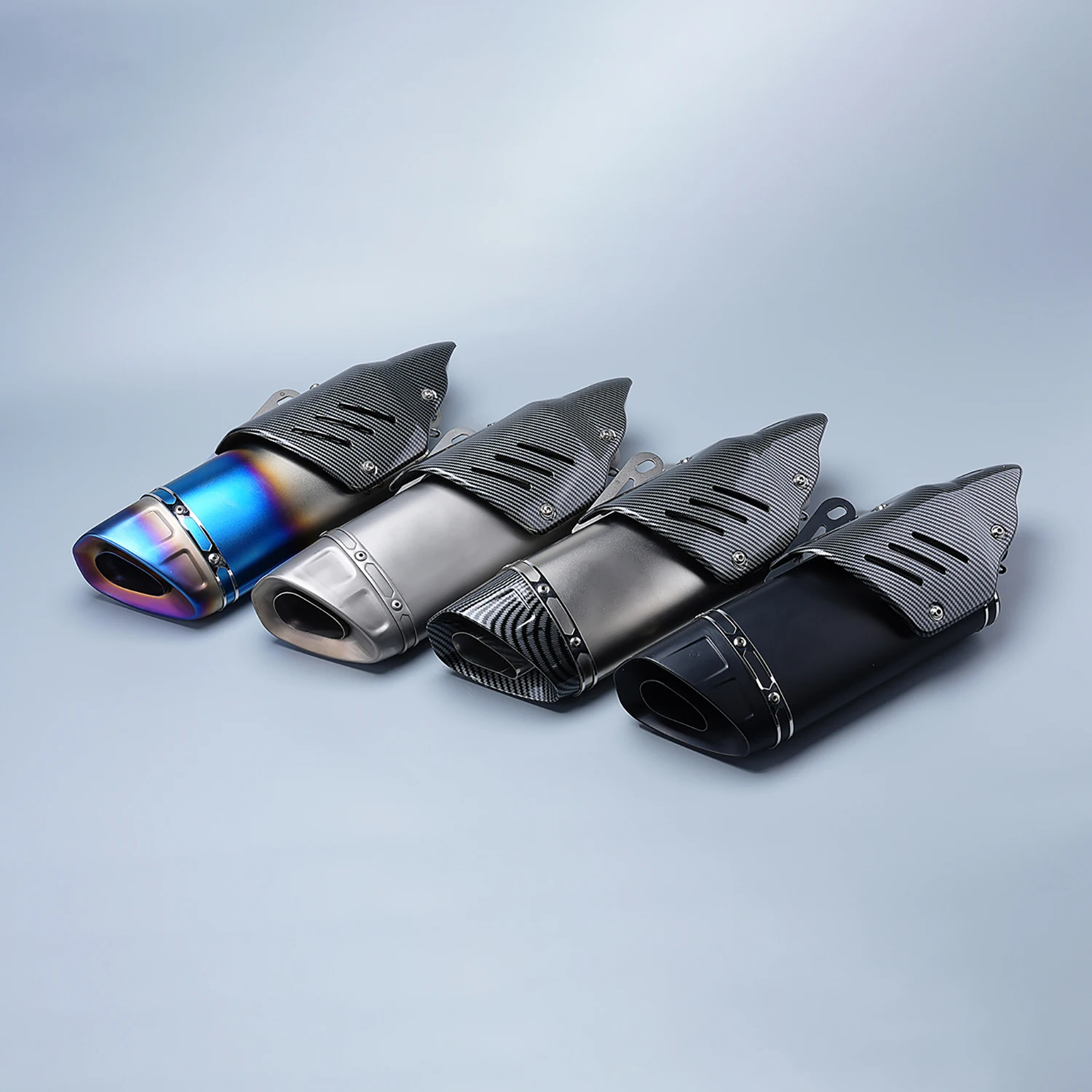 

51mm moto exhaust Pipr tail section modification suitable models Connecting Slip-on Muffler Escape Tailpipe spring Link connect