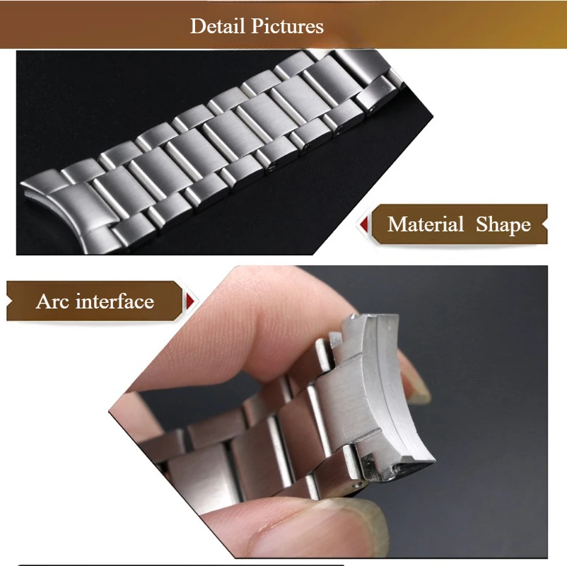 Correa de reloj Seamaster de 20MM para hombre, correa de acero sólido adecuada para la serie Omega Seamaster, pulsera de acero, correa de reloj para hombre