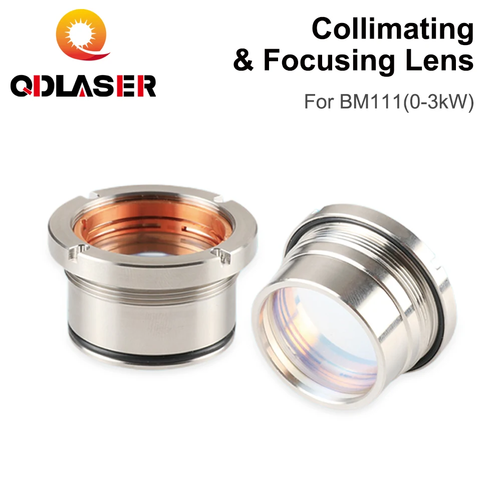 QDLASER BM111 0-3KW Collimating and Focusing Lens D30 F100mm F125mm with Lens Holder for Raytools BM111 Laser Cutting Head