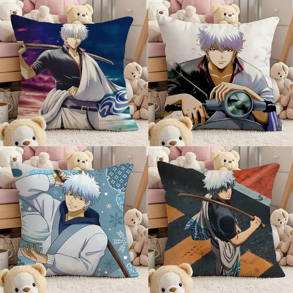 

G-GINTAMA Anime Pillow Case Comfort Sofa Bed Silky elegant Invisible zipper Custom Decorative cushion cover