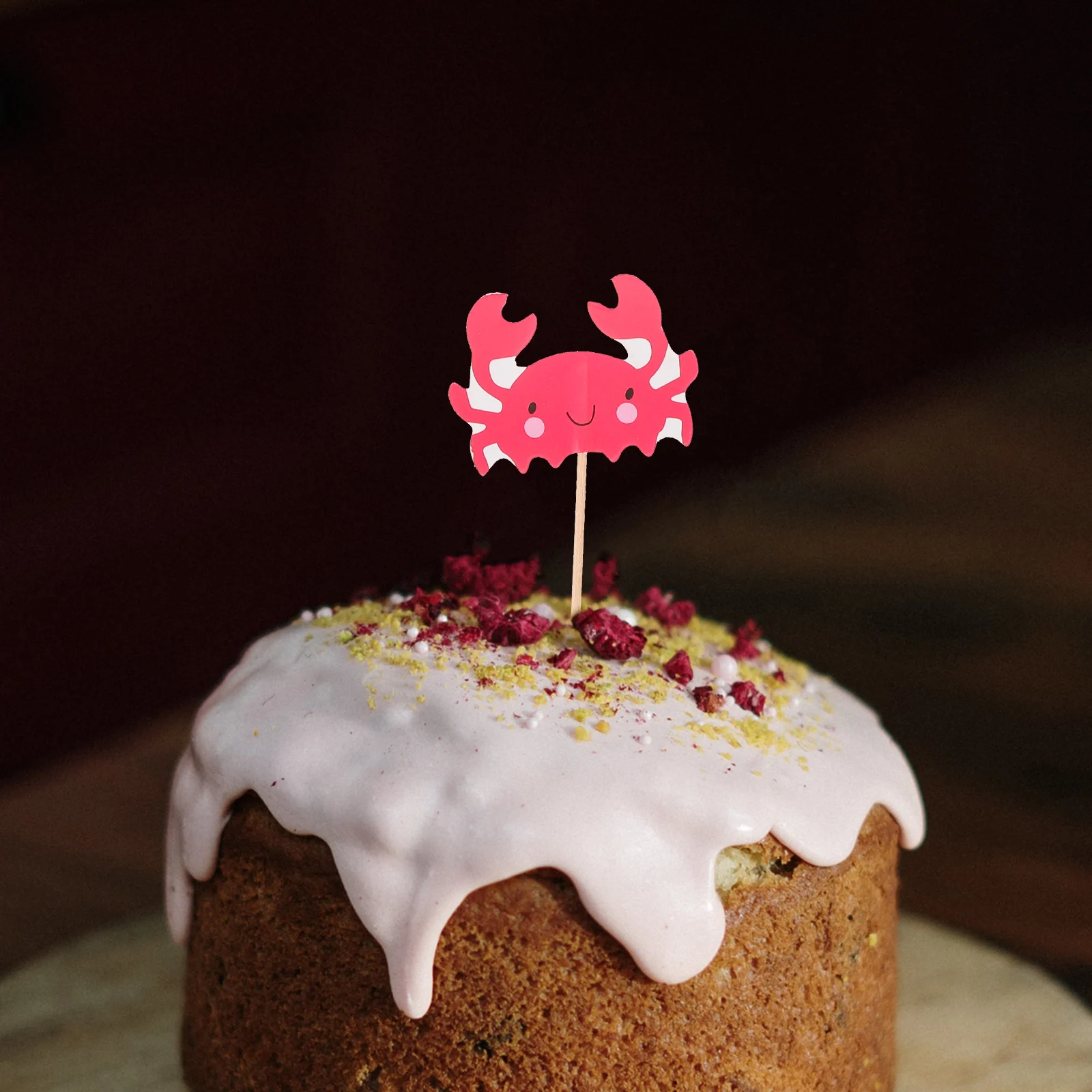 

24pcs Ocean Animal Decorations Cake Toppers Marine Decorations Party Fruits Picks Beach Theme Props Cake Ornaments