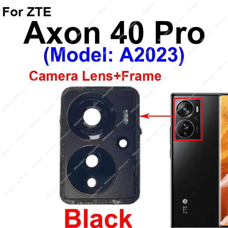 الكاميرا الخلفية غطاء Lens ZTE ل ZTE Axon 30 31 40 برو Axon 40 الترا 41 الترا 5 جرام كاميرا خلفية زجاج عدسة الإطار حامل أجزاء