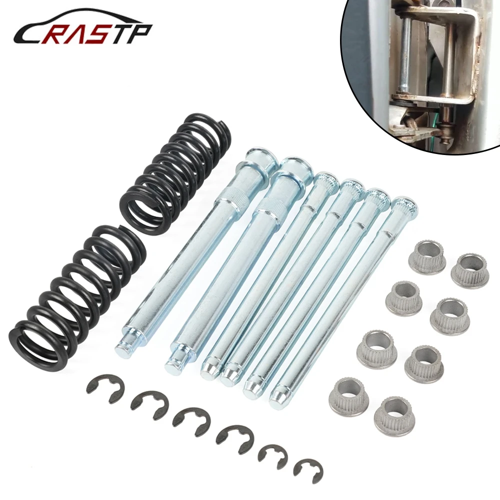 

RASTP-New Front Door Hinge Roller Pin and Bushing Kit With Door Hinge Spring Replacement For Chevrolet GMC C1500 C2500 K1500