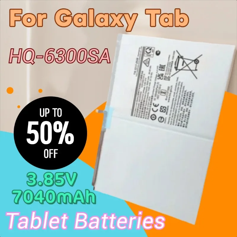 

100% New High Quality 3.85V 7040mAh Replacement Tablet Battery HQ-6300SA for Galaxy Tab A8 X200 X205 SM-X200N SM-X205N