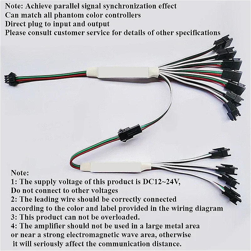 Mini LED Strip TTL Signal Amplifier Repeater For WS2812B WS2811 SK6812 DC5V 3Pin RGBIC Addressable Pixel Light Module 1 TO 2/4/8