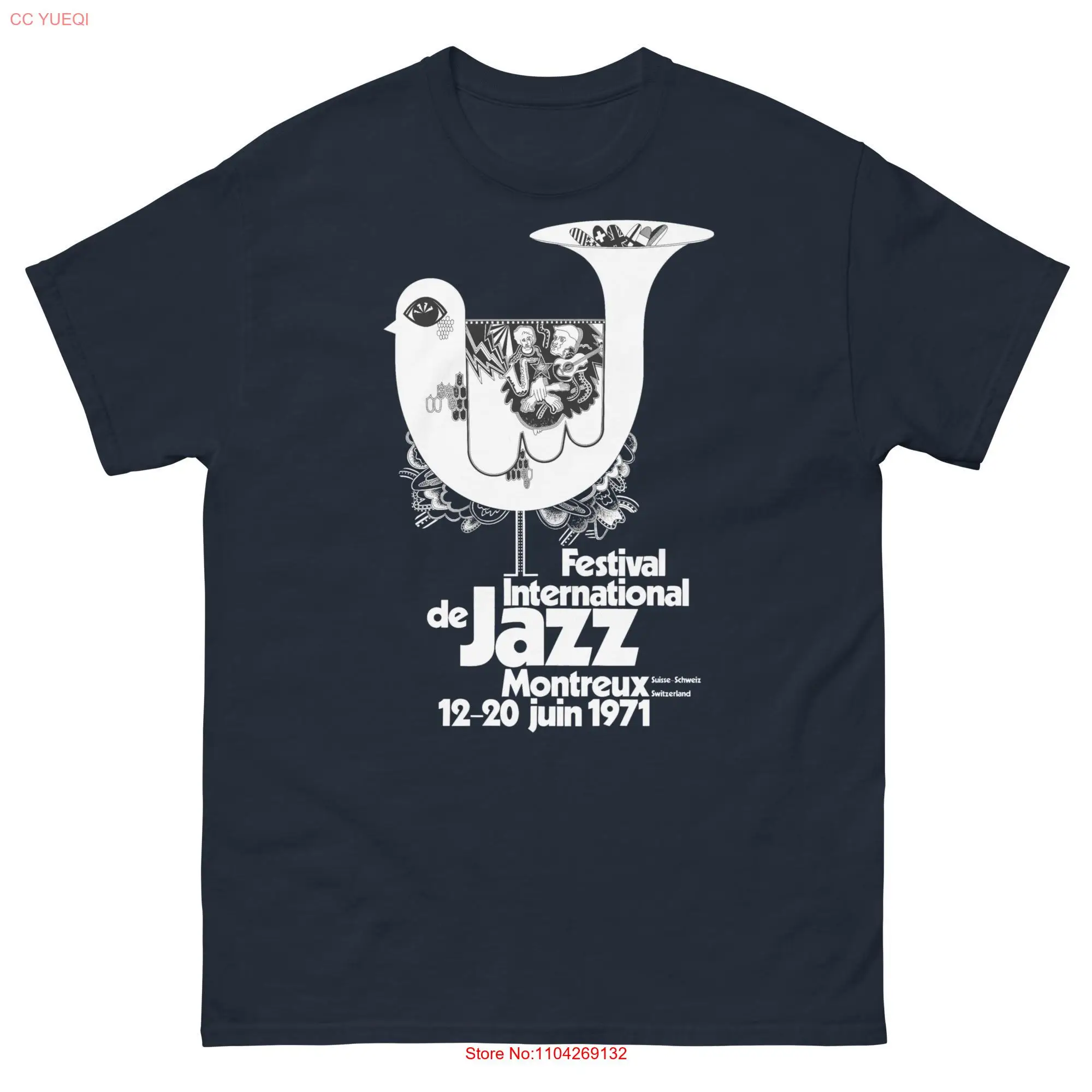 Vintage Montreux Jazz Festival camiseta amante de la música Retro manga larga o corta
