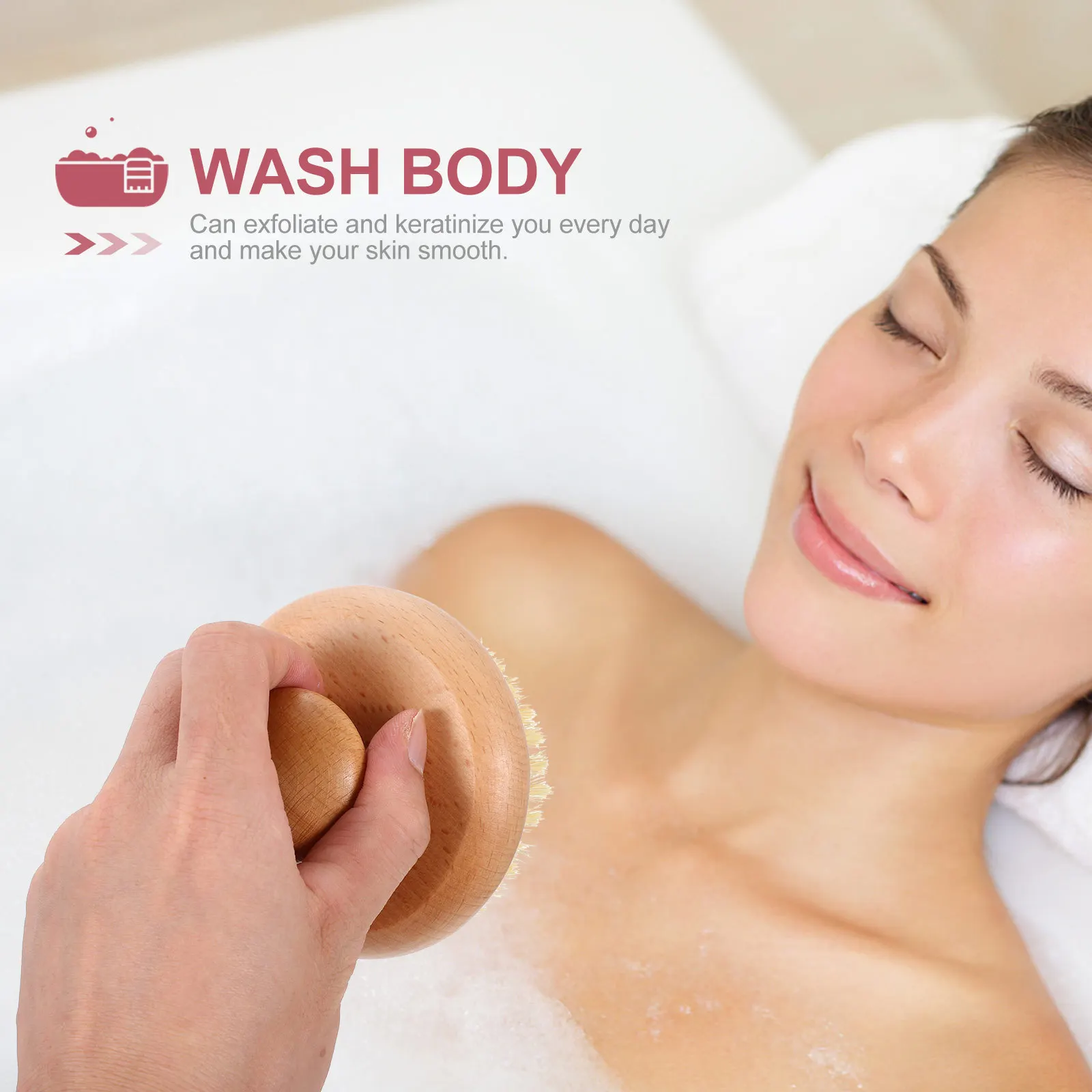 

Handheld Bath Brush for Exfoliation and Foaming Gentle Skin Scrubber Lightweight Compact Design Cleaning Tool