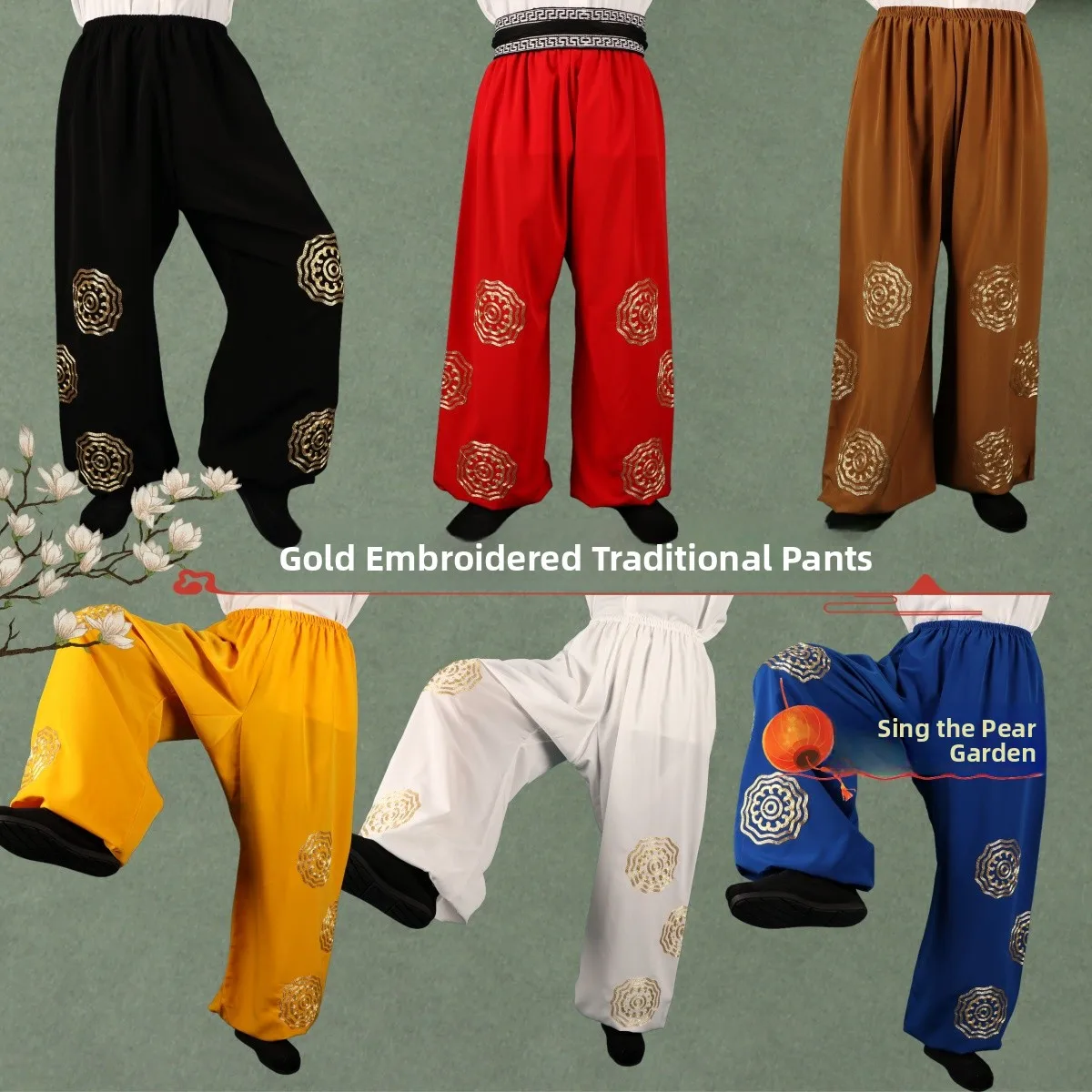 

Full Gold Embroidered Practice Pants for Wu Sheng Opera Actors in the Autumn of 2025 Jinhua Opera Ethnic Stage Costumes