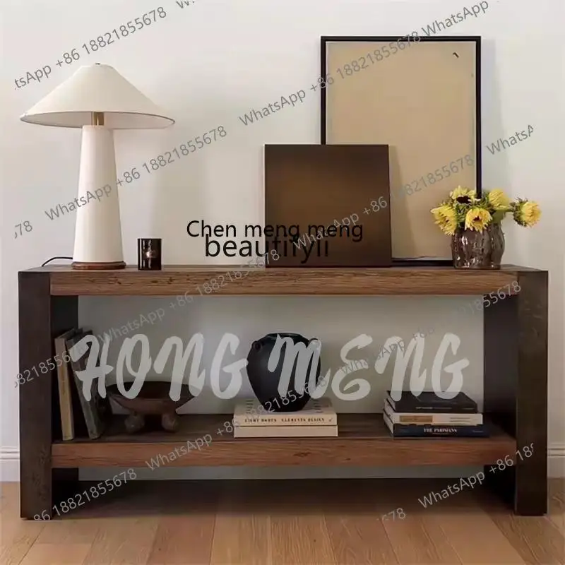 

E153 Vintage Style Entryway Table Entryway Desk Homestay Entry Solid Wood Sideboard Hallway End View Table