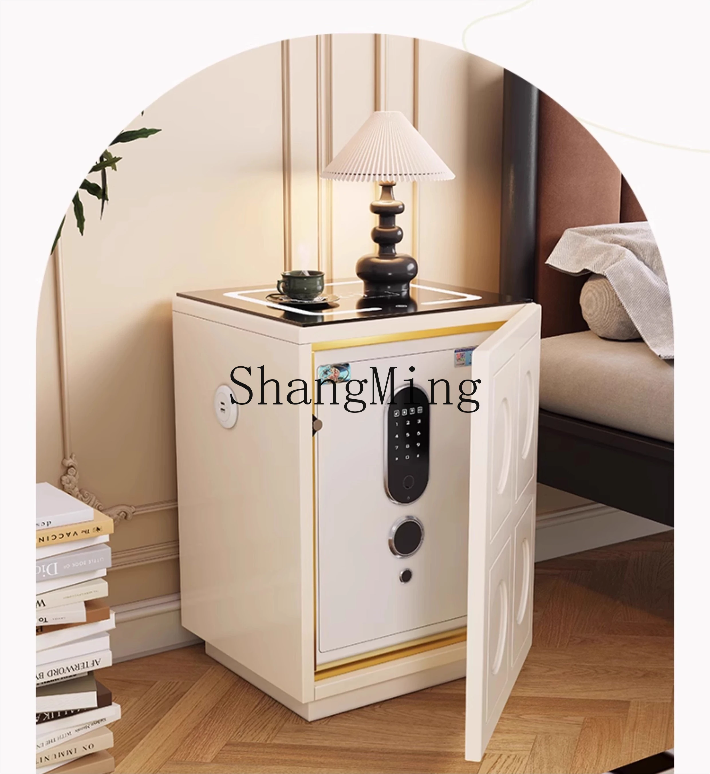 SM household anti-theft smart bedside table advanced sense safe fingerprint password box