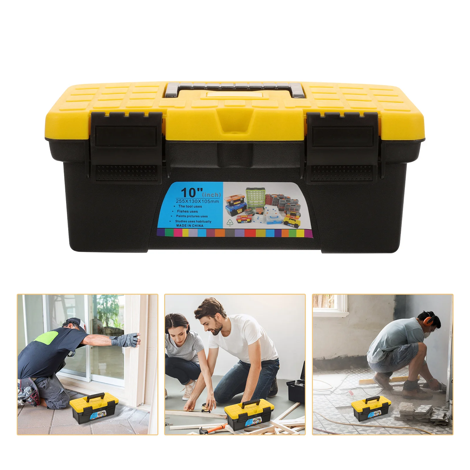 10 Inch Tool Case Organizer Hard Carrying Case Multi-Layer Storage for Electrician Mechanics Tools Maintenance Kit Container
