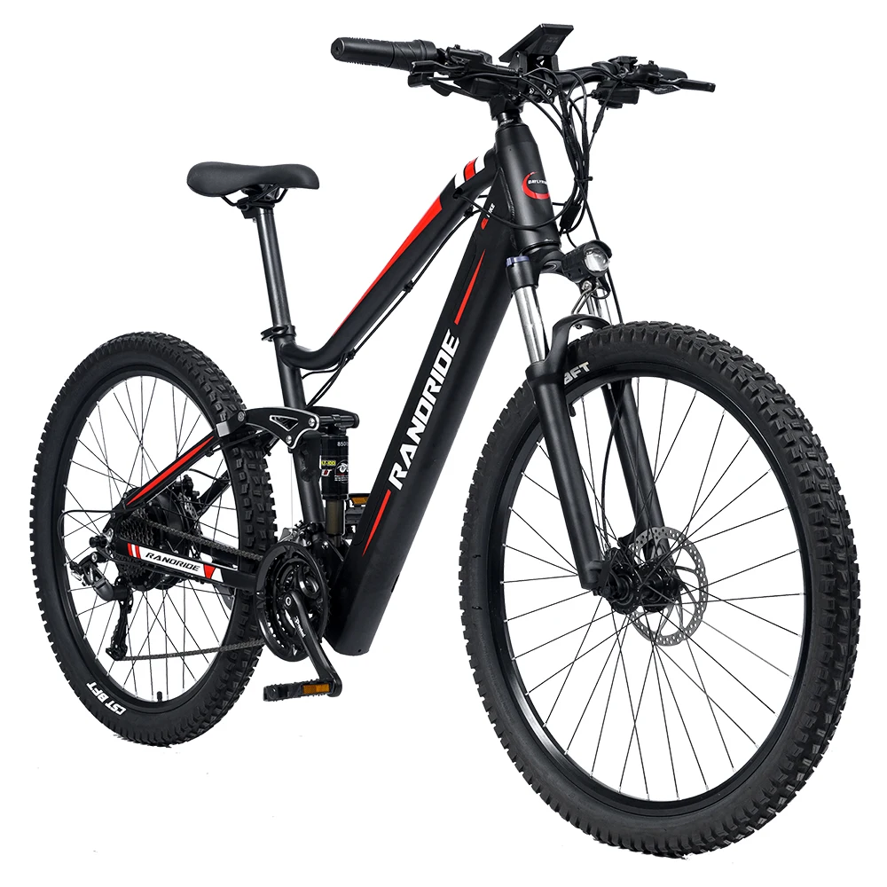Vélo électrique YS90, moteur 1000W, batterie 13,6Ah, VTT électrique adulte, pneus 27,5 pouces, freins hydrauliques, tout-terrain
