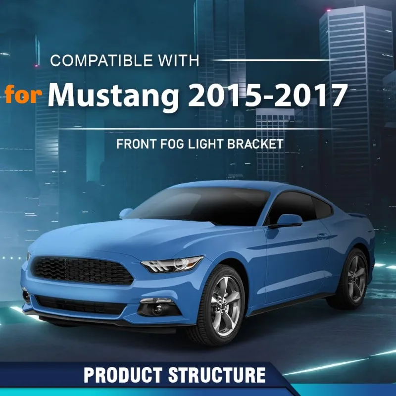 Clear Front Fog Light Bezel Bracket Accessories For Ford Mustang 2015-2017 FO2603107 FO2602107 Front Bumper Fog Lamp Cover