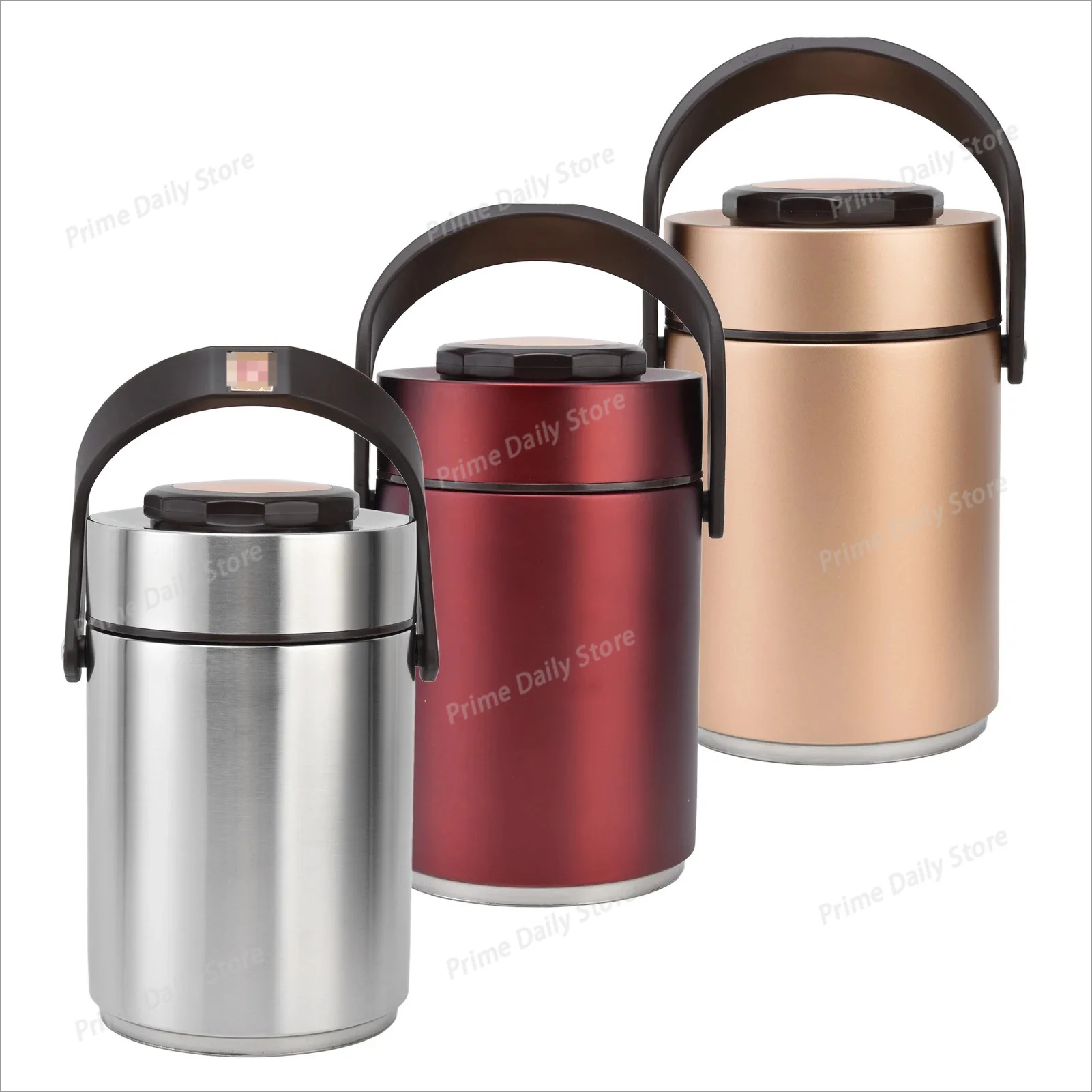 304 Stainless‑Steel Vacuum‑Insulated Lunch Barrel, Portable 3‑Tier Multi‑Compartment Thermal Food Container