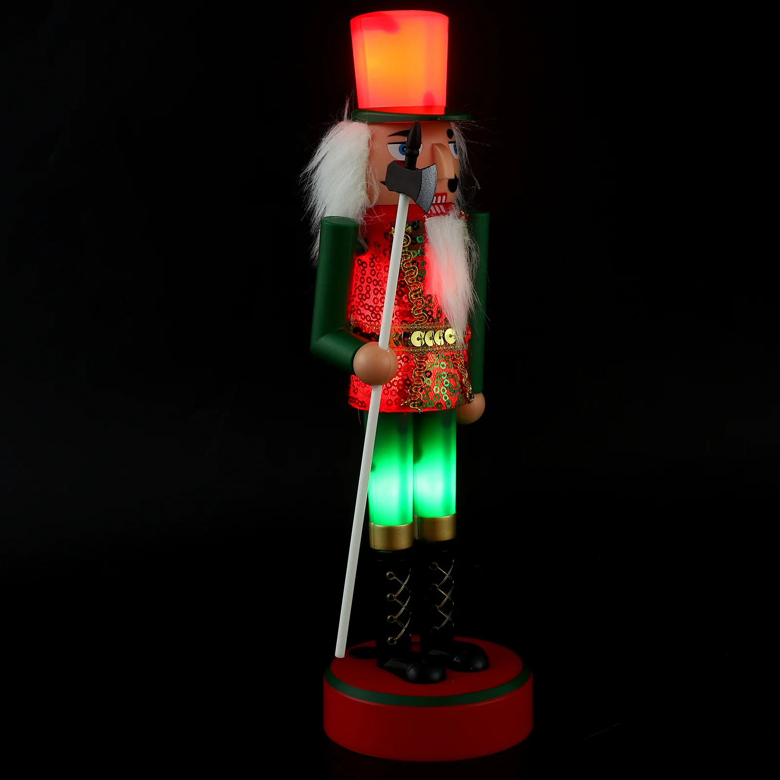 

PVC Lighted Nutcracker Soldier Christmas Decoration Traditional Xmas Nutcracker Tabletop Holiday Home Centerpiece
