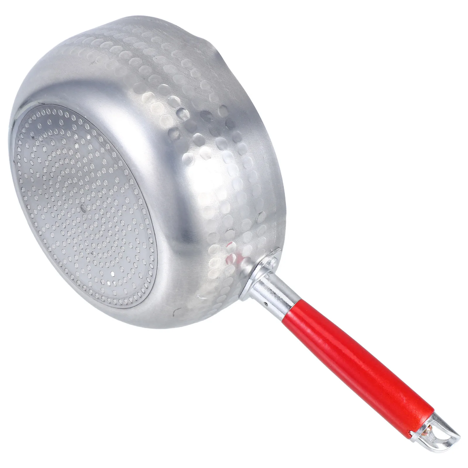 

20Cm Japanese Style Milk Pot Thickened Aluminum Small Saucepan Dual Spout Wooden Handle For Induction Flame Cooking Measuring