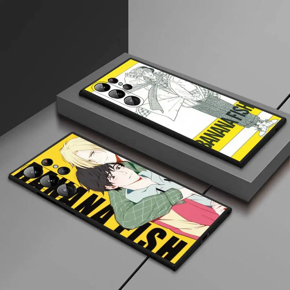 

Banana Fish Anime Cartoon Phone Case For Samsung Galaxy S25 Ultra S22 S23 S24 Ultra S21 S20 5G Protective Soft Silicone TPU Fun