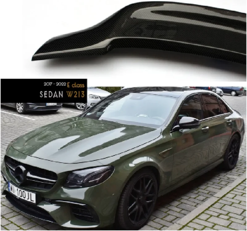 

High-kick CF Rear Trunk Spoiler Carbon Fiber Boot Wing for Mercedes W213 E Class, 2017 - 2021 4-door Sedan Only